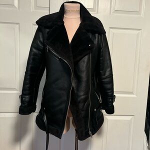 Avec Les Filles/anthropologie Faux Leather Coat